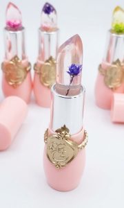FirstFly Flower Jelly Lipstick tubes with suspended dried flowers